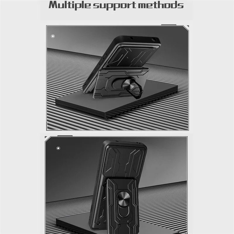 Engroskøb til Oppo Find X9 Pro 5G hylster PC + TPU støtte med kamera skyder – Titan Grå