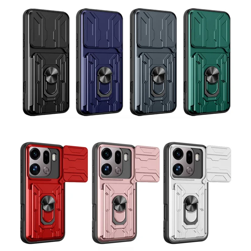 Engroskøb til Oppo Find X9 Pro 5G hylster PC + TPU støtte med kamera skyder – Titan Grå