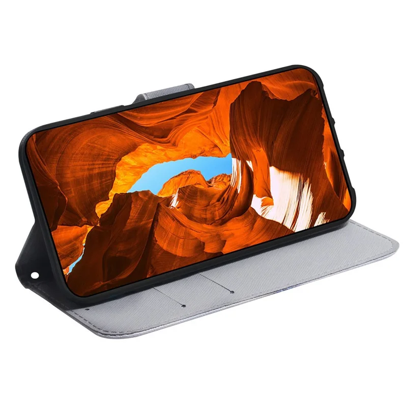 For Nokia G60 5G Pattern Printing PU Leather Stand Case Anti-scratch Wallet Phone Cover - Tiger Head