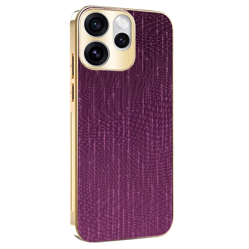 For Oppo Reno15 Pro 5G (Global) / Reno15 5G (China) Case Electroplating Shooting Star Pattern PU + TPU + PC Phone Back Cover - Purple