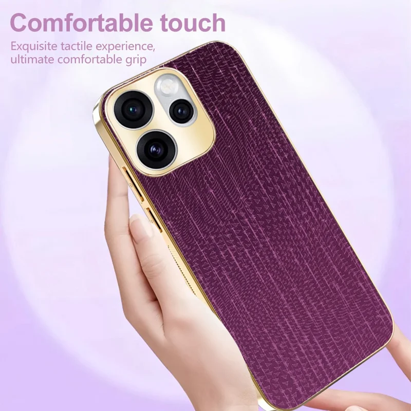 For Oppo Reno15 Pro 5G (Global) / Reno15 5G (China) Case Electroplating Shooting Star Pattern PU + TPU + PC Phone Back Cover - Purple