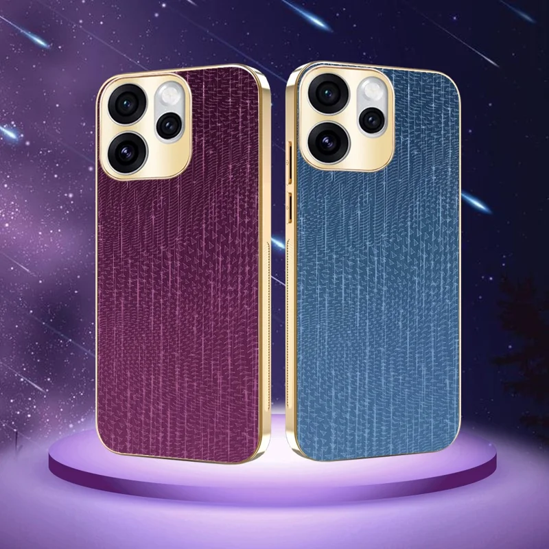 For Oppo Reno15 Pro 5G (Global) / Reno15 5G (China) Case Electroplating Shooting Star Pattern PU + TPU + PC Phone Back Cover - Purple