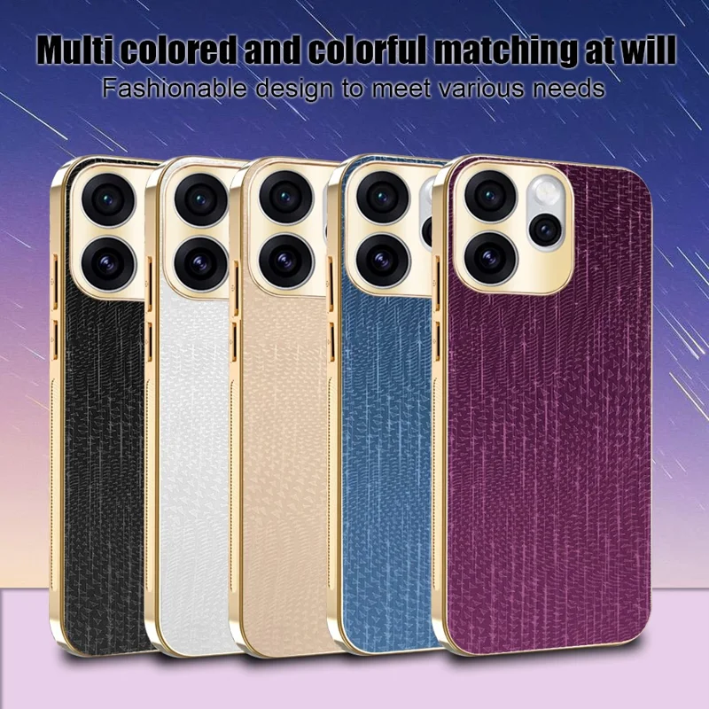 For Oppo Reno15 Pro 5G (Global) / Reno15 5G (China) Case Electroplating Shooting Star Pattern PU + TPU + PC Phone Back Cover - Purple