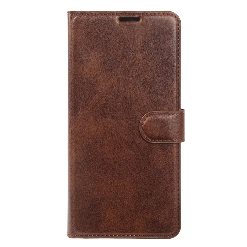 For Xiaomi Redmi Note 14 4G (164.84mm) Case Stand Wallet Calf Texture PU Leather Flip Phone Cover - Brown