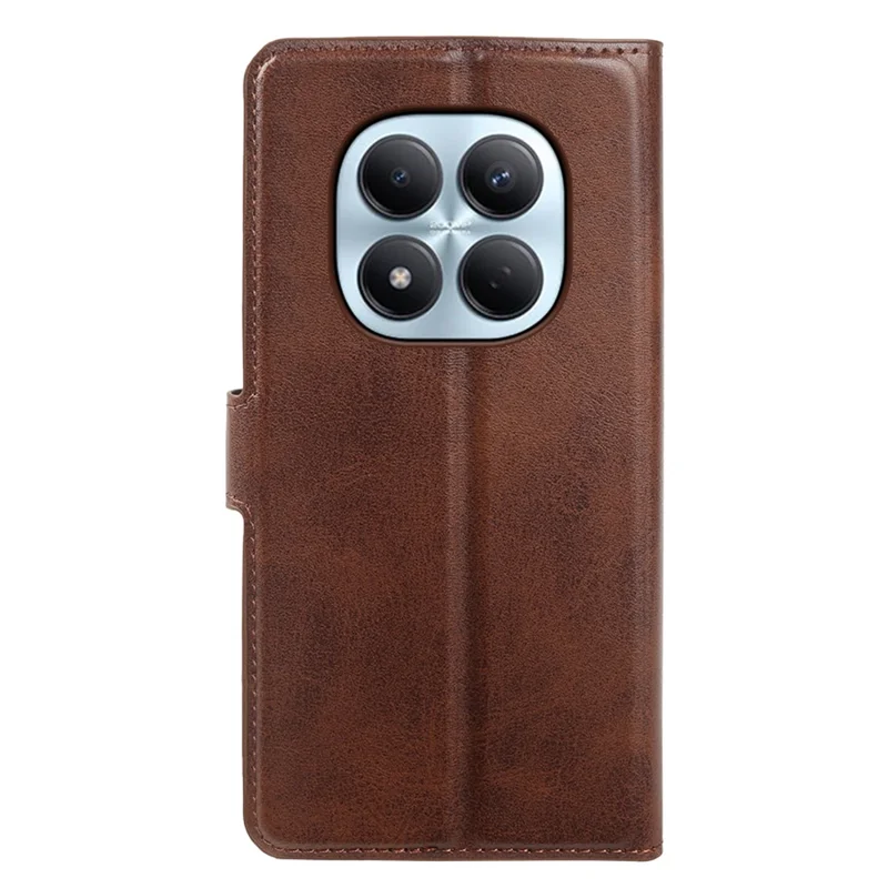 For Xiaomi Redmi Note 15 Pro 4G (Global) Case Stand Wallet Calf Texture PU Leather Flip Phone Cover - Brown