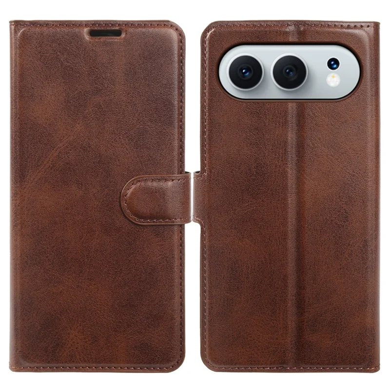 Til Honor 500 5G Etui med stå og wallet, kuets mønster i PU-læder, flip-etui - Brun