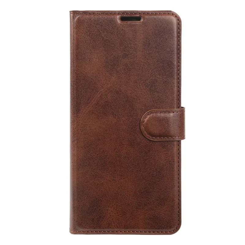 For iPhone 16 Pro Case Stand Wallet Calf Texture PU Leather Flip Phone Cover - Brown