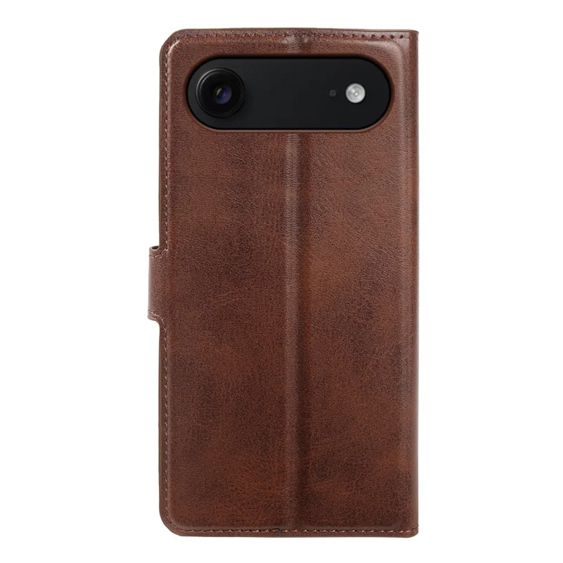 Cover con supporto portafoglio in ecopelle con texture a vitello per iPhone Air, custodia pieghevole - Marrone