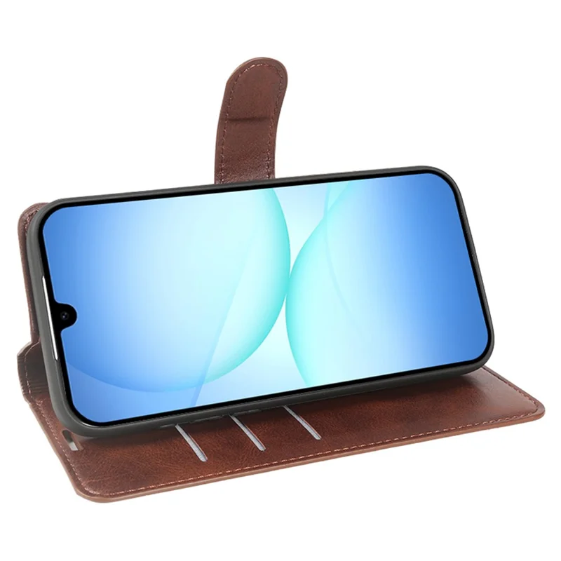 Flip Case til Samsung Galaxy A17 4G / A17 5G med stående funktion, wallet, kalvlæderstruktur i PU-læder - Brun