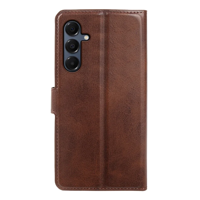 For Samsung Galaxy A16 4G  /  A16 5G Case Stand Wallet Calf Texture PU Leather Flip Phone Cover - Brown