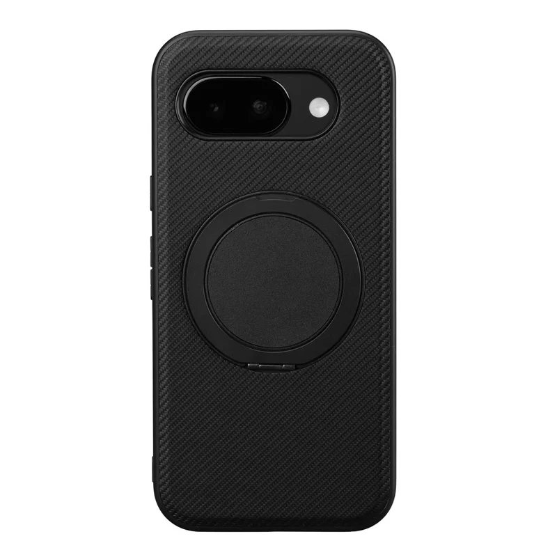 VILI TCY for Google Pixel 10a Magnetic Phone Case with Rotary Kickstand PC TPU Back Cover - Black