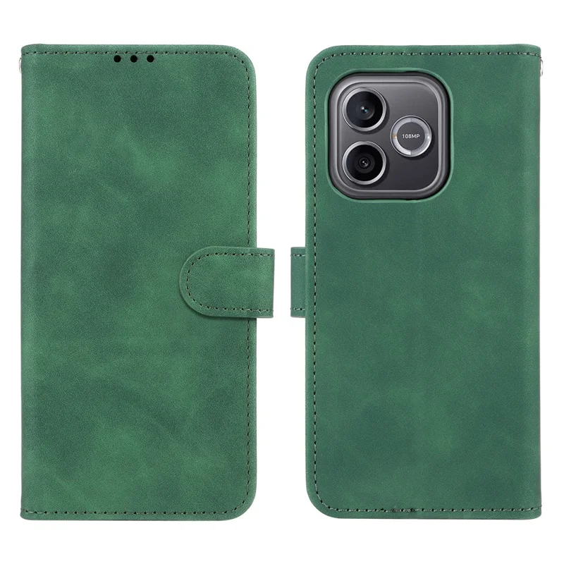 Funda tipo cartera con soporte de cuero para Honor 600 Lite 5G, tacto suave, resistente a caídas, tipo libro, color verde