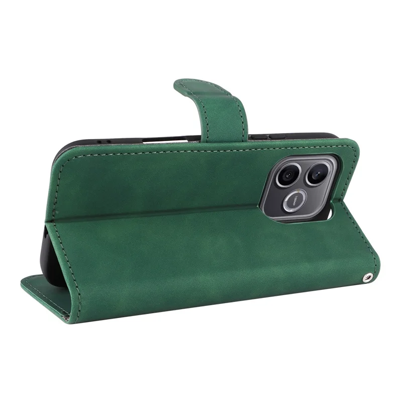 Funda tipo cartera con soporte de cuero para Honor 600 Lite 5G, tacto suave, resistente a caídas, tipo libro, color verde