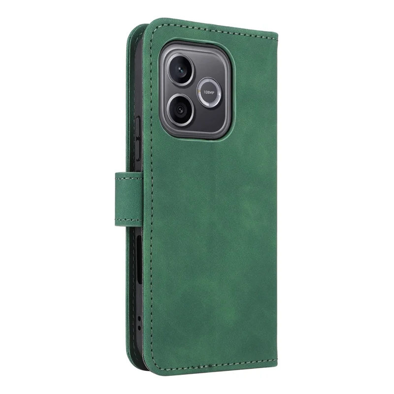 Funda tipo cartera con soporte de cuero para Honor 600 Lite 5G, tacto suave, resistente a caídas, tipo libro, color verde