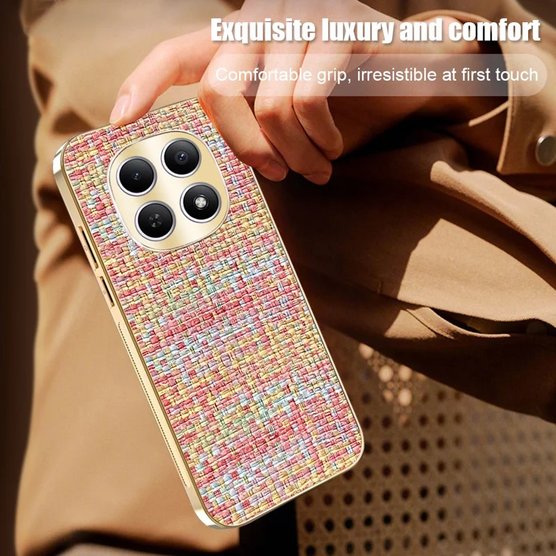 Capa para Xiaomi Redmi Note 15 5G (Global) com Revestimento Eletrolítico e Textura Tecida TPU + PC - Várias Cores