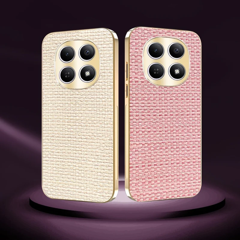 Capa para Xiaomi Redmi Note 15 5G (Global) com Revestimento Eletrolítico e Textura Tecida TPU + PC - Várias Cores