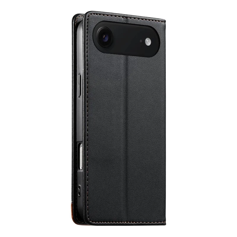 DIERFENG DF-018 for iPhone Air Case RFID Blocking Wallet Leather Phone Cover with Color Splicing Logo Corner - Black