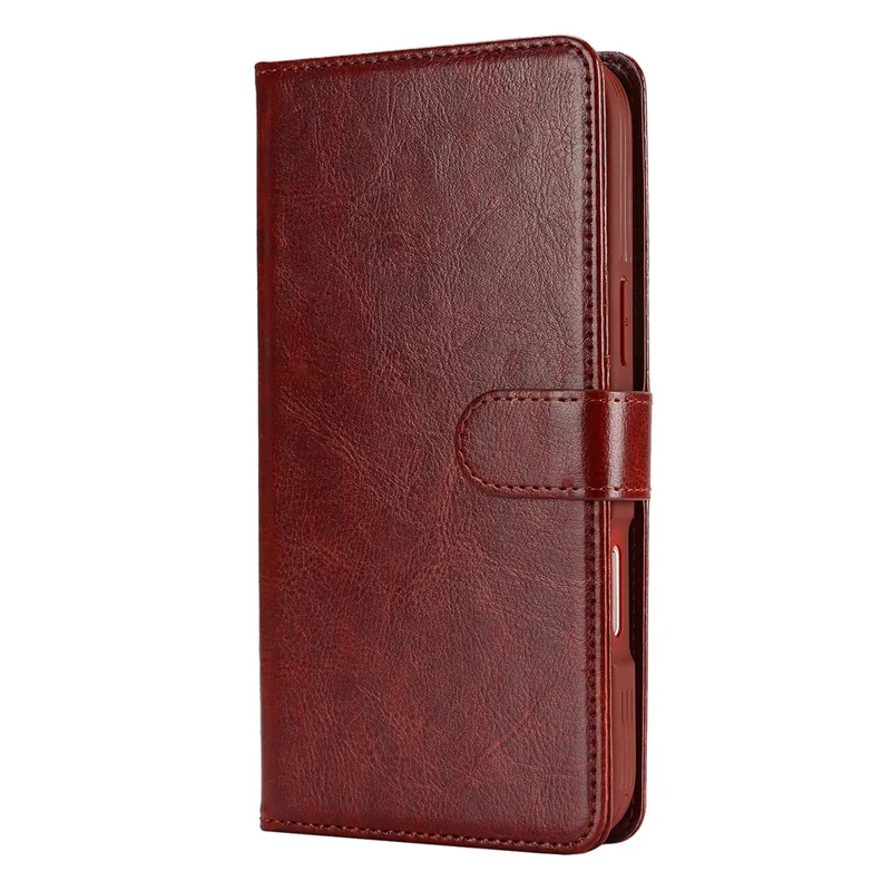 For iPhone 17 Pro Magnetic Case Anti-Drop Detachable Wallet PU Leather Phone Cover - Dark Brown