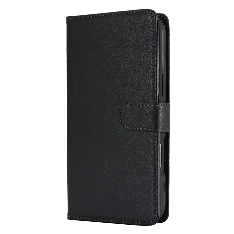 For iPhone Air Magnetic Case Anti-Drop Detachable Wallet PU Leather Phone Cover - Black