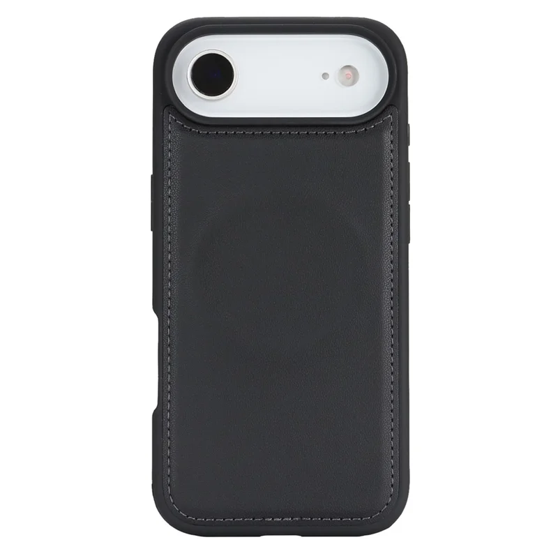 For iPhone Air Magnetic Case Anti-Drop Detachable Wallet PU Leather Phone Cover - Black