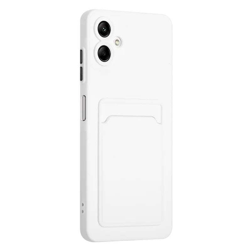 For Samsung Galaxy A07 5G / A07 4G Case Flexible TPU Phone Cover with Back Card Slot - White