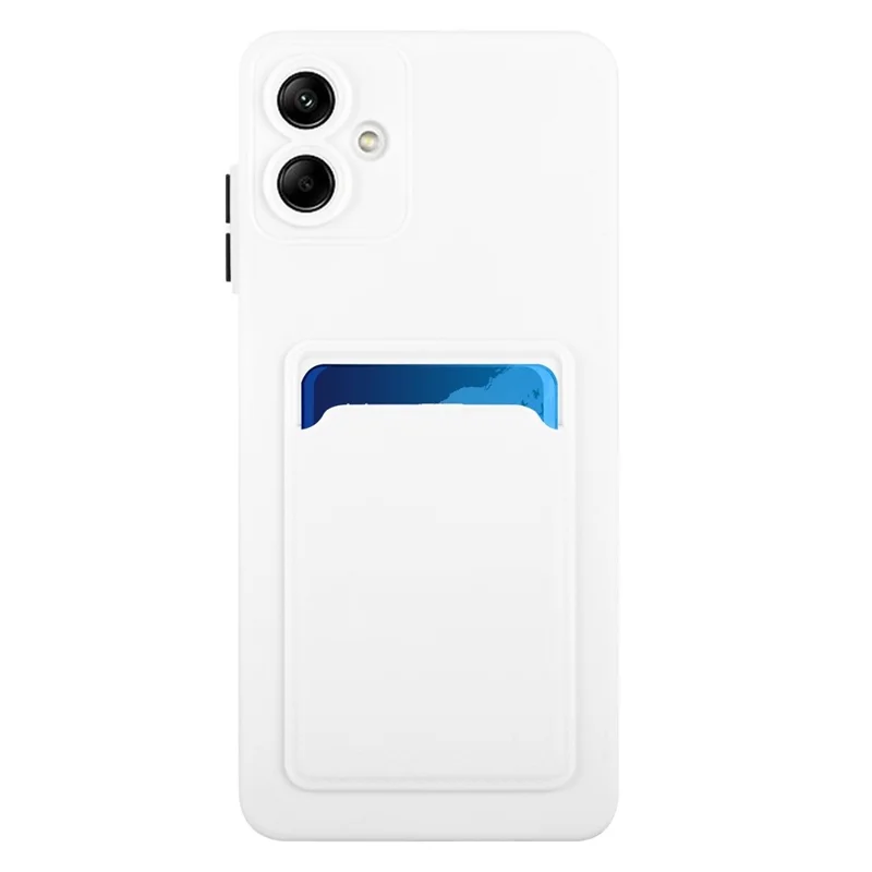 For Samsung Galaxy A07 5G / A07 4G Case Flexible TPU Phone Cover with Back Card Slot - White