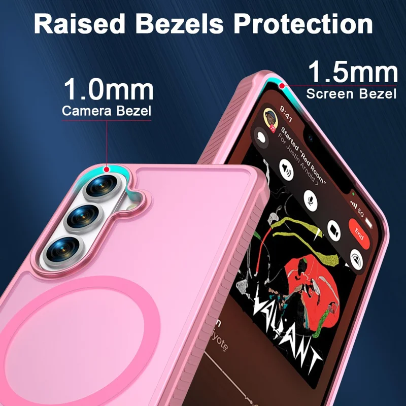 For Samsung Galaxy S26 Case TPU+PC Matte Phone Cover - Light Pink