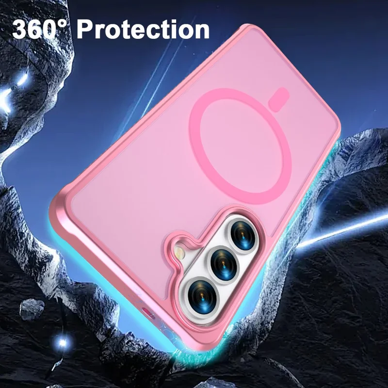 For Samsung Galaxy S26 Case TPU+PC Matte Phone Cover - Light Pink