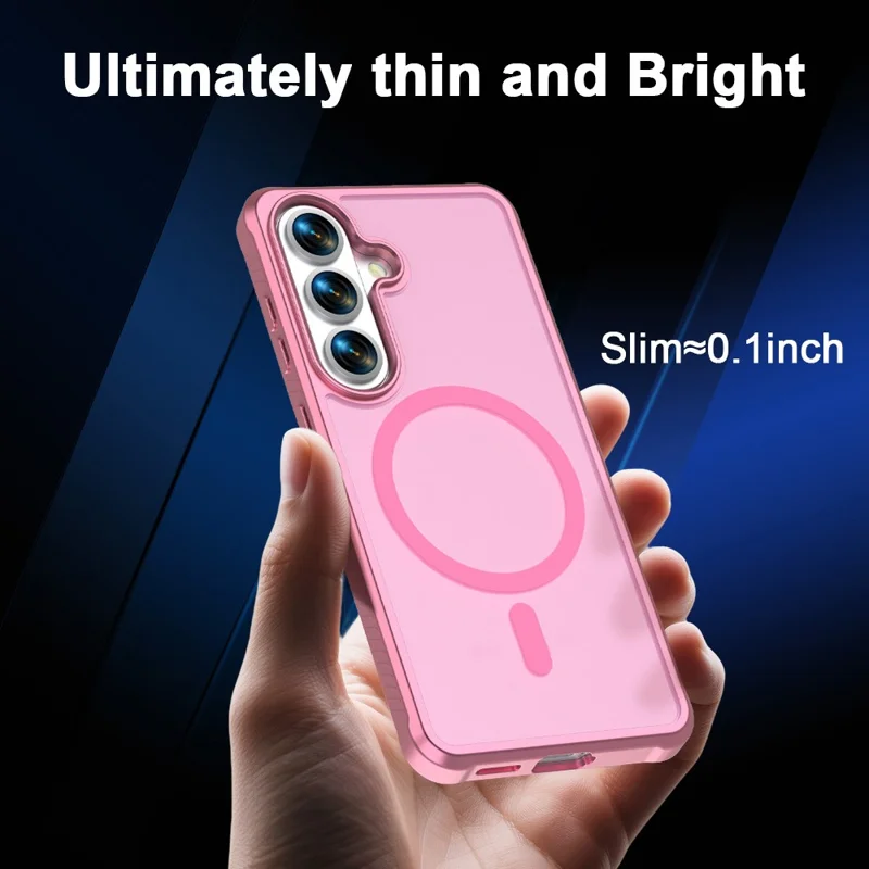 For Samsung Galaxy S26+ Case TPU+PC Matte Phone Cover - Light Pink