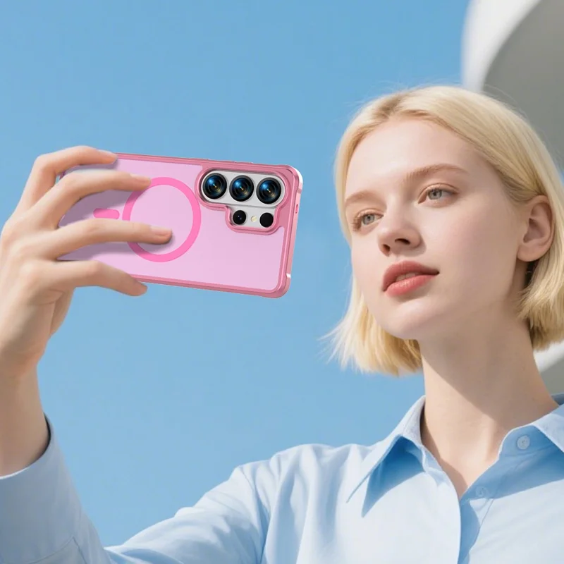 For Samsung Galaxy S26 Ultra Case TPU + PC Matte Phone Cover - Light Pink