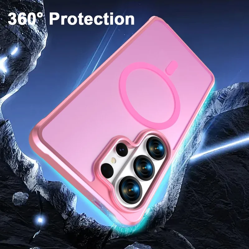 For Samsung Galaxy S26 Ultra Case TPU + PC Matte Phone Cover - Light Pink