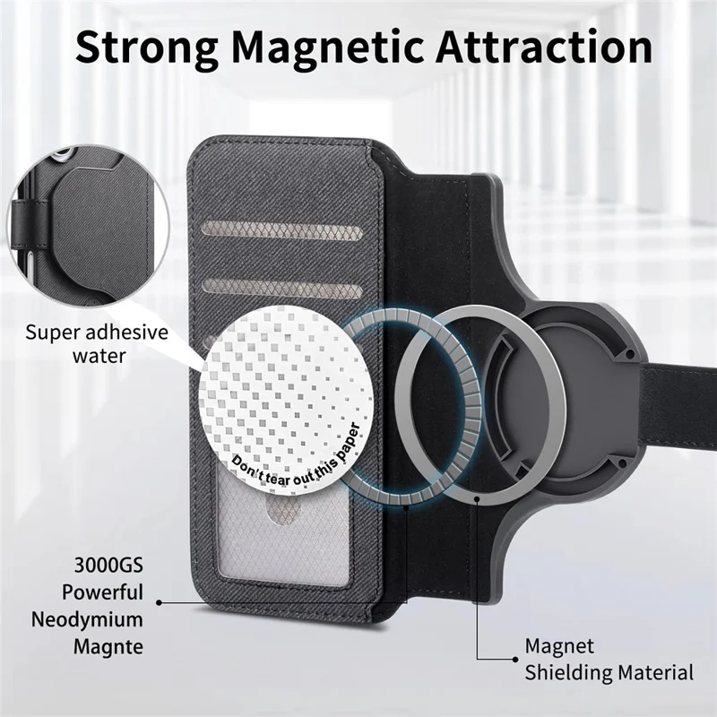 For Samsung Galaxy A56 5G Magnetic Case RFID Blocking Detachable Wallet Stand Cloth Texture Leather Phone Cover - Black