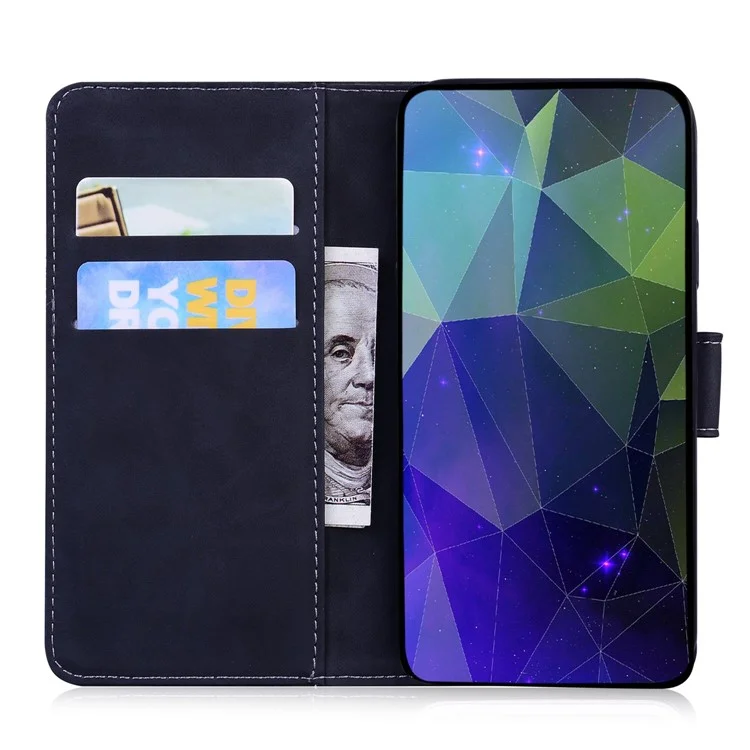 For Samsung Galaxy S23 Tiger Pattern Imprinted Wallet PU Leather Stand Magnetic Clasp Protective Phone Case - Black