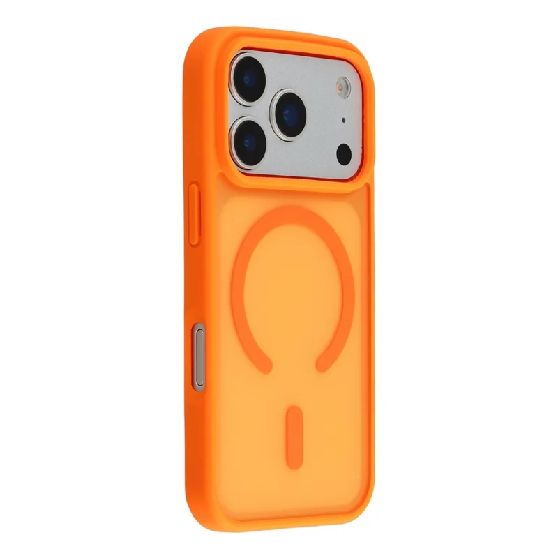 For iPhone 17 Pro Magnetic Case 1.5mm Skin-feel PC TPU Shockproof Mobile Back Cover (Compatible with MagSafe) - Orange