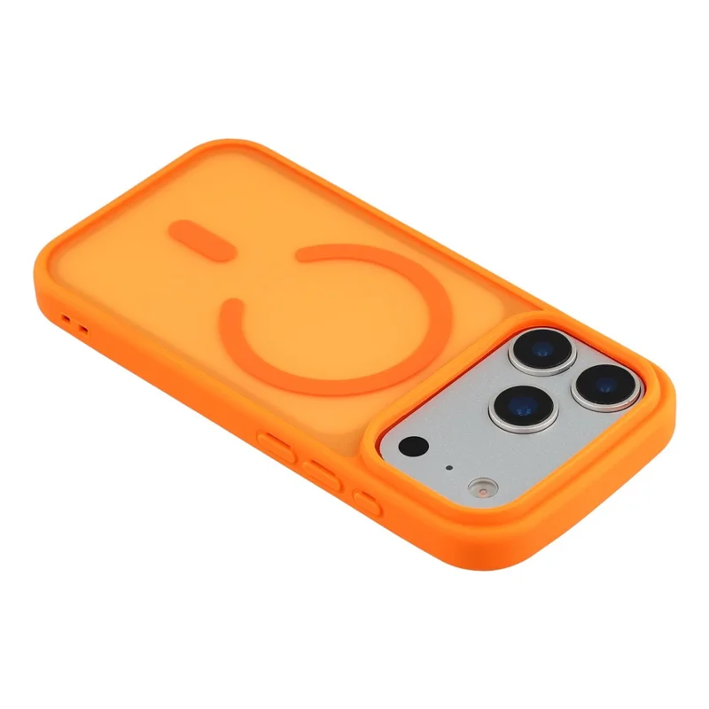 For iPhone 17 Pro Magnetic Case 1.5mm Skin-feel PC TPU Shockproof Mobile Back Cover (Compatible with MagSafe) - Orange