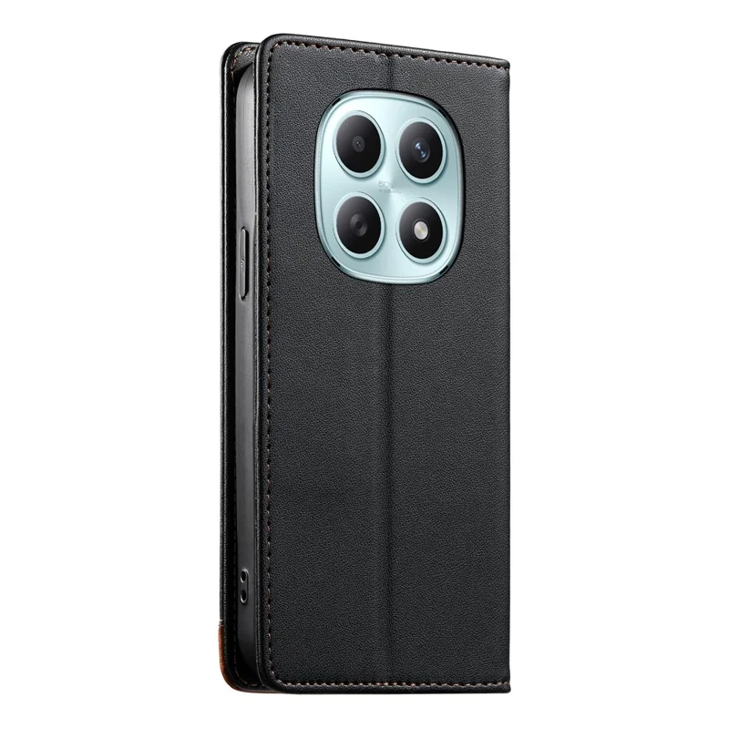 DIERFENG DF-018 for Xiaomi Poco M8 5G  /  Redmi Note 15 5G (Global) Case RFID Blocking Wallet Leather Phone Cover with Color Splicing Logo Corner - Black