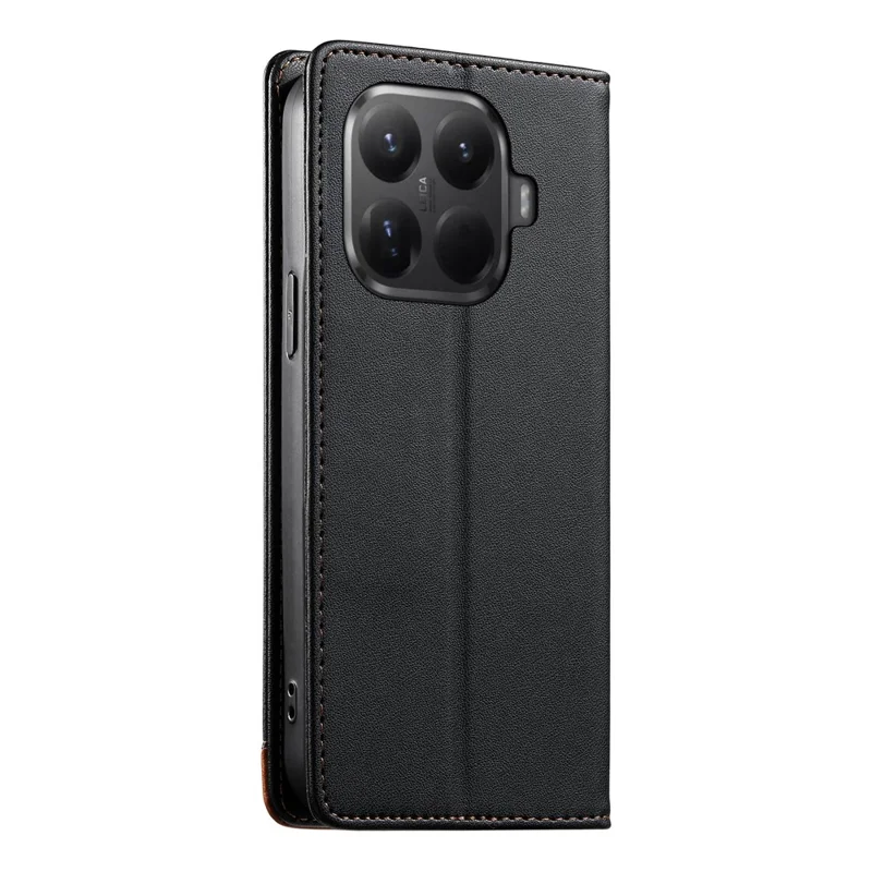 DIERFENG DF-018 for Xiaomi 15T Pro Case RFID Blocking Wallet Leather Phone Cover with Color Splicing Logo Corner - Black