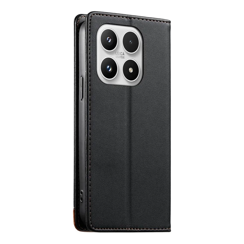 DIERFENG DF-018 for Xiaomi 17 Case RFID Blocking Wallet Leather Phone Cover with Color Splicing Logo Corner - Black