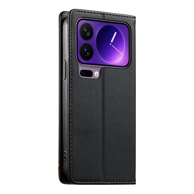 DIERFENG DF-018 for Xiaomi 17 Pro Case RFID Blocking Wallet Leather Phone Cover with Color Splicing Logo Corner - Black