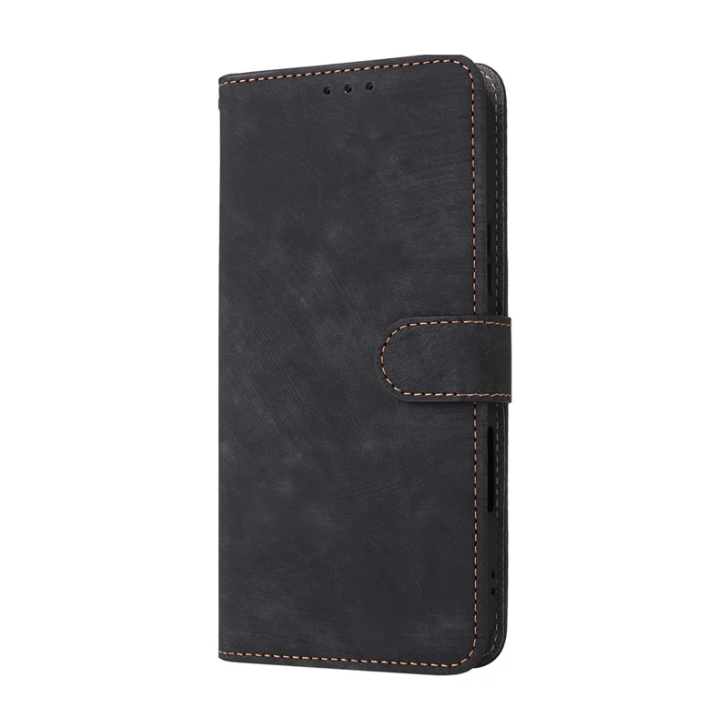 For Honor 600 Lite 5G Case Wallet RFID Blocking PU Leather Phone Cover Stand with Strap - Black