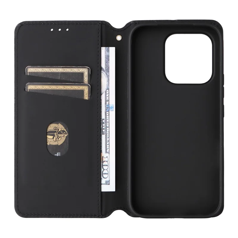 For Honor 600 Lite 5G Case Wallet Rhombus Imprinted PU Leather Phone Cover - Silver