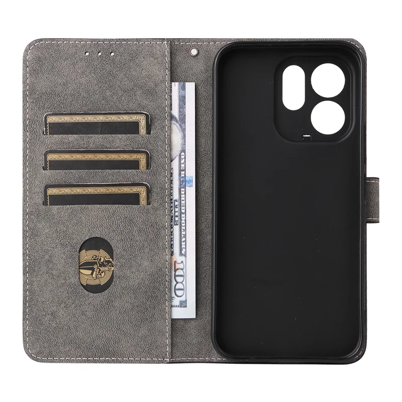 Phone Case For vivo V70 5G  /  V70 Elite 5G Wallet RFID Blocking PU Leather Phone Cover Stand with Strap - Black