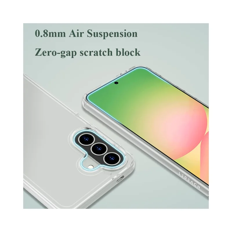 LEREACH TOC Series for Samsung Galaxy A57 5G Case TPU + Acrylic Phone Cover - Transparent