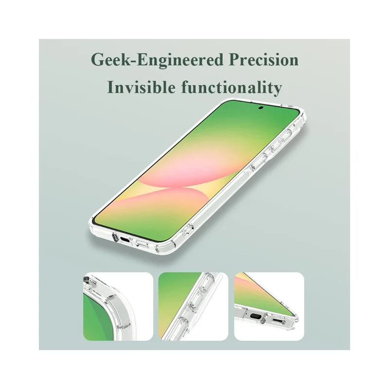 LEREACH TOC Series for Samsung Galaxy A57 5G Case TPU + Acrylic Phone Cover - Transparent