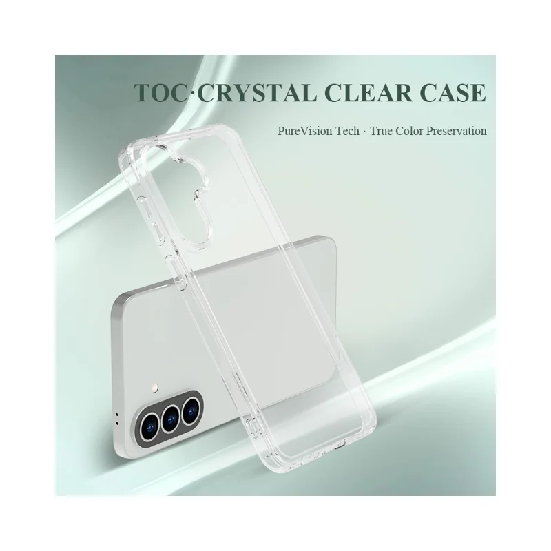 LEREACH TOC Series for Samsung Galaxy A57 5G Case TPU + Acrylic Phone Cover - Transparent