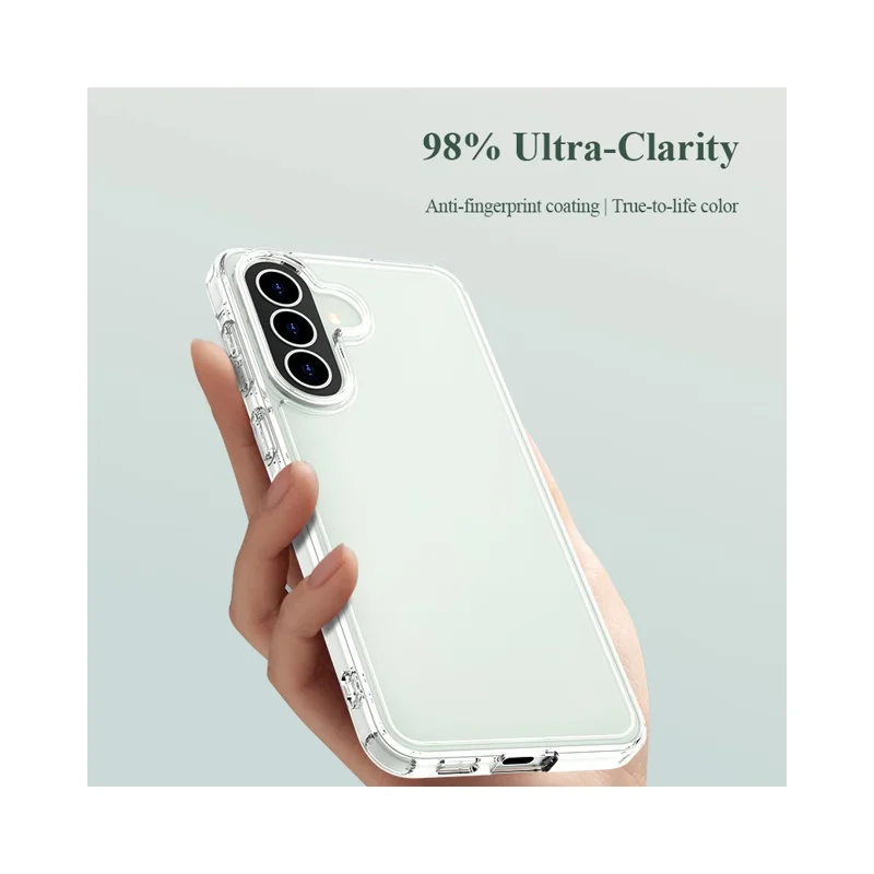LEREACH TOC Series for Samsung Galaxy A57 5G Case TPU + Acrylic Phone Cover - Transparent