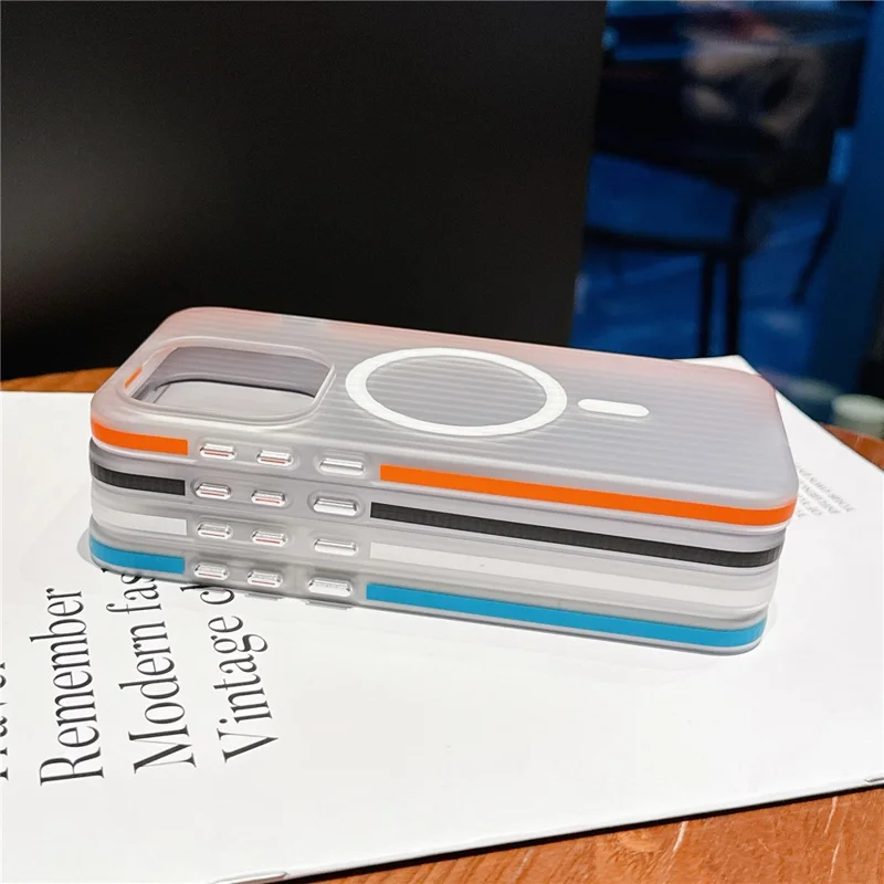 For OnePlus 15 5G Magnetic Phone Case Matte Texture Shockproof Protective PC Cover - Orange