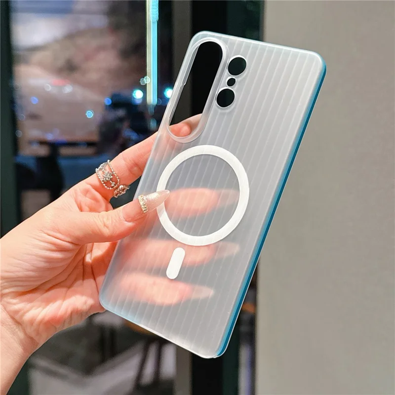 For Samsung Galaxy S26 Ultra Magnetic Phone Case Matte Texture Shockproof Protective PC Cover - Orange