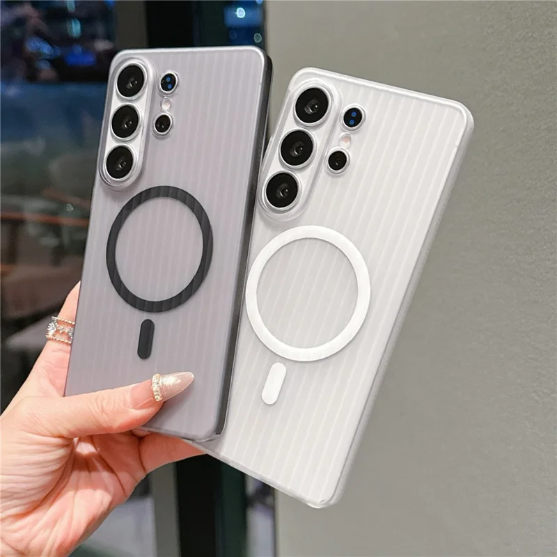 For Samsung Galaxy S26 Ultra Magnetic Phone Case Matte Texture Shockproof Protective PC Cover - Orange