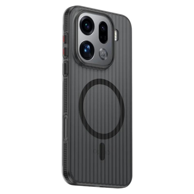 For Oppo Find X9 5G Magnetic Phone Case Matte Texture Shockproof Protective PC Cover - Black